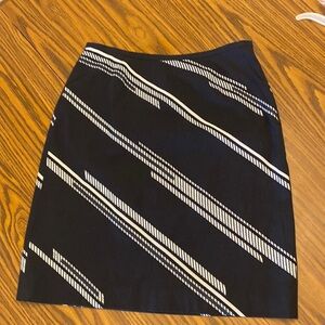 Ann Taylor Navy and White Skirt